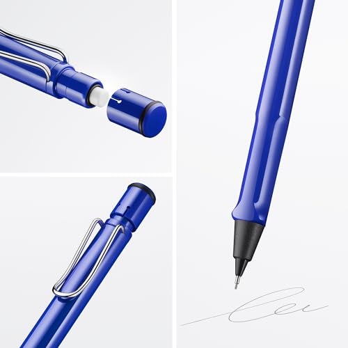 LAMY safari blue - Mechanical Pencil with ergonomic grip & body made of robust ASA plastic - ideal for drawing & writing - including LAMY M 41 fine line refill 0.5 mm & eraser tip - Image 2
