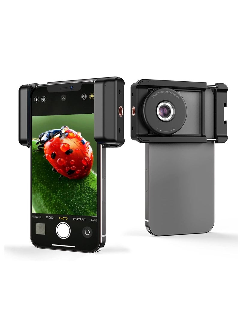 SYOSI - Phone Macro Lens, 100X Microscope for AndroidiPhone Micro Camera with LED Light CPL Handheld Pocket, Compatible with Smartphone Accessories Macro Focus Glass for Gift. - Image 1