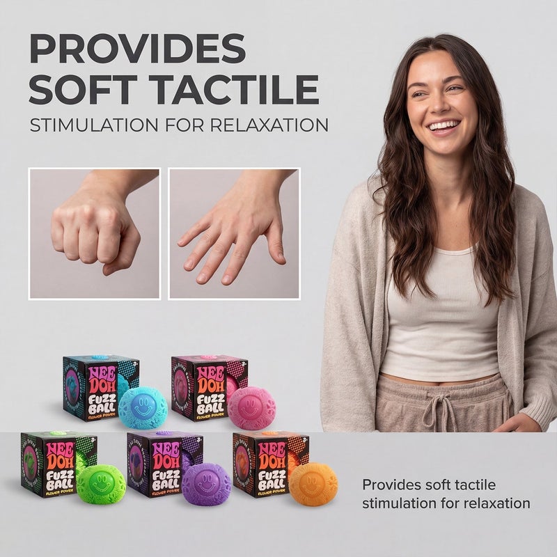 NeeDoh Creative Smiley Face Stress Relief Ball - Soft, Bouncy, and Non-sticky - Portable Office Stress Relief Toy, Perfect Gift for Friends and Besties - Image 5