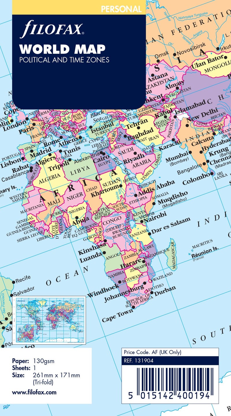 Filofax Personal World Map - Image 3