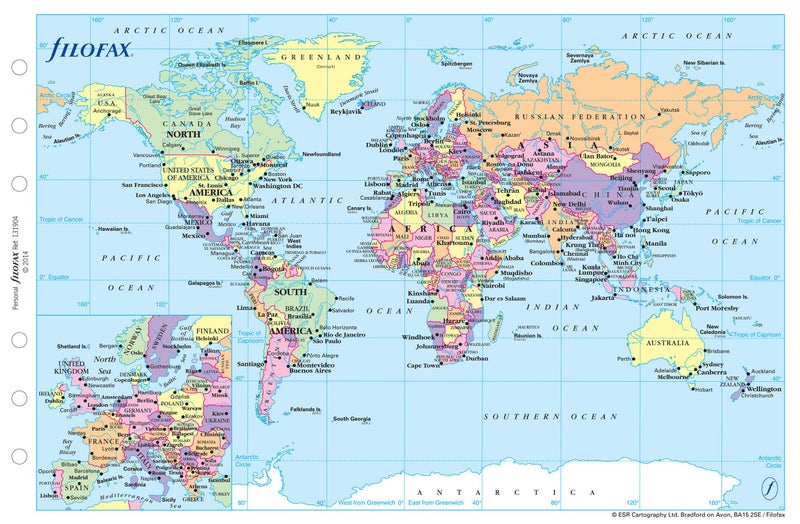 Filofax Personal World Map - Image 2