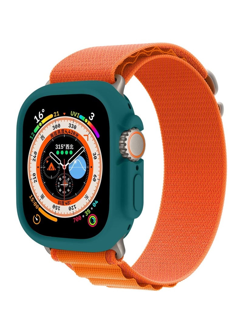 Generic - Compatible with Apple Watch Ultra 49 mm case All-Round Shockproof TPU Silicone Protective Cover Bumper Shock-Absorbing Scratch-Resistant Protective case for Apple Watch Ultra 49 mm (Green) - Image 1