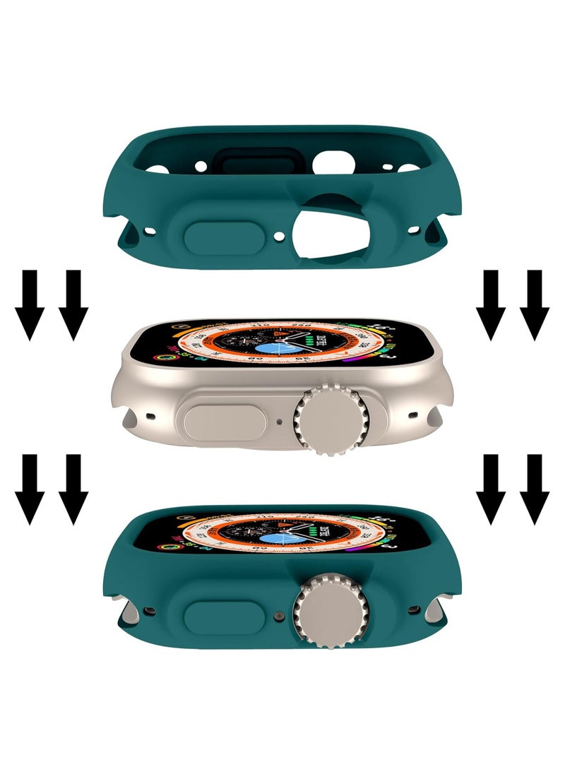 Generic - Compatible with Apple Watch Ultra 49 mm case All-Round Shockproof TPU Silicone Protective Cover Bumper Shock-Absorbing Scratch-Resistant Protective case for Apple Watch Ultra 49 mm (Green) - Image 1
