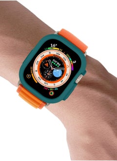 Generic Compatible with Apple Watch Ultra 49 mm case All-Round Shockproof TPU Silicone Protective Cover Bumper Shock-Absorbing Scratch-Resistant Protective case for Apple Watch Ultra 49 mm (Green)  - Image 4