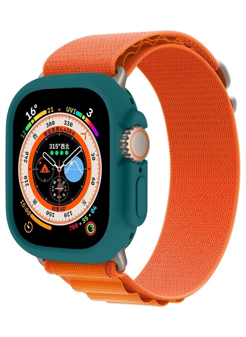 Generic - Compatible with Apple Watch Ultra 49 mm case All-Round Shockproof TPU Silicone Protective Cover Bumper Shock-Absorbing Scratch-Resistant Protective case for Apple Watch Ultra 49 mm (Green) - Image 1