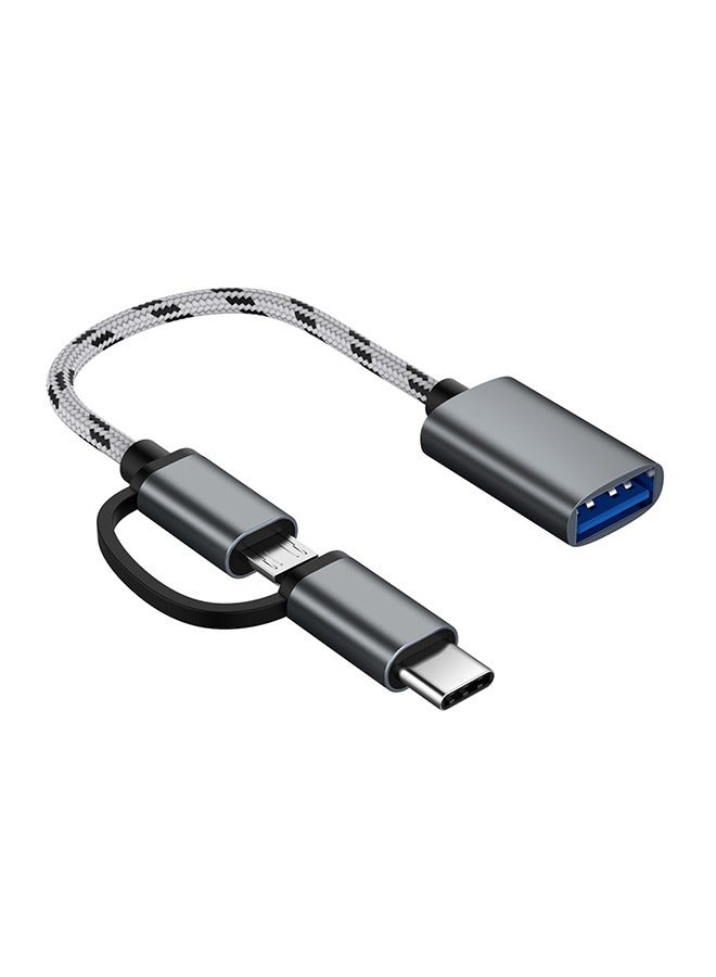 2 in 1 USB 3.0 OTG Adapter, Portable Mini USB 3.0 5Gbps Fast Transmission, Fast Transmission, Easy to Carry  - Image 1