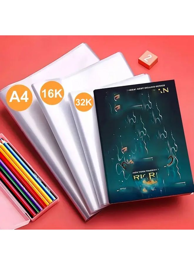 16 ألف 10 قطع أغلفة كتب PVC شفافة مقاومة للماء أكمام واقية متينة - Image 3