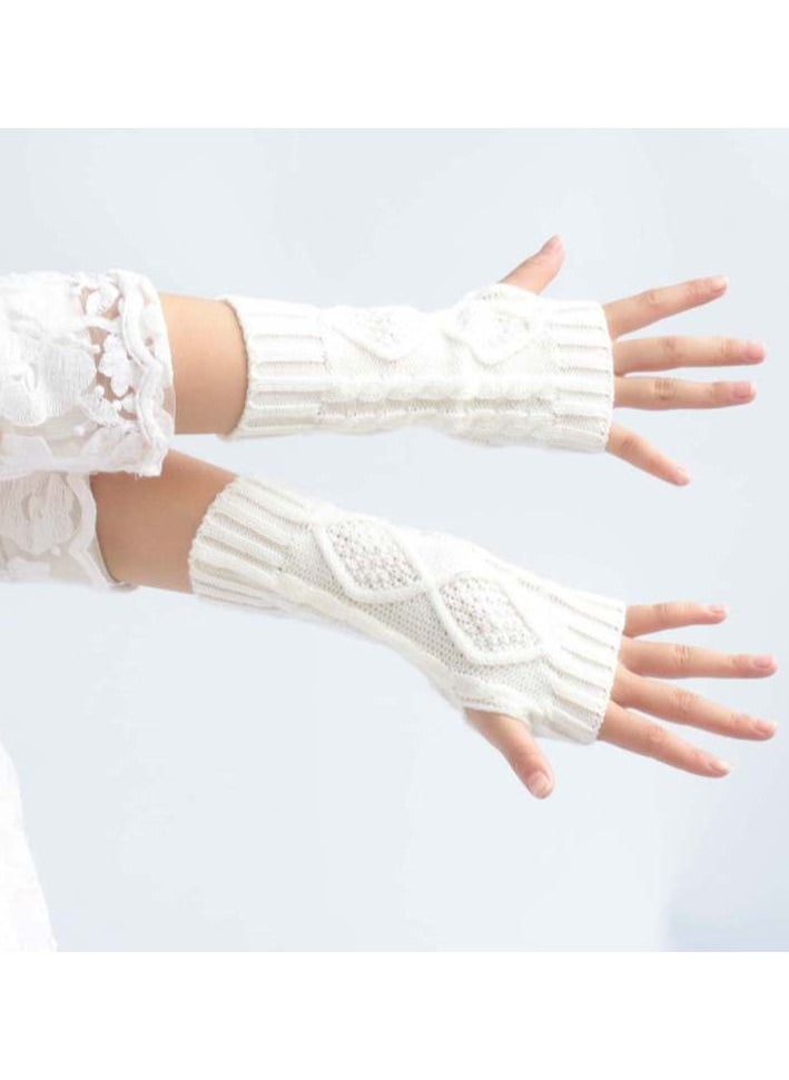 Loquat Fingerless Cotton Polyester Gloves Sleeves 