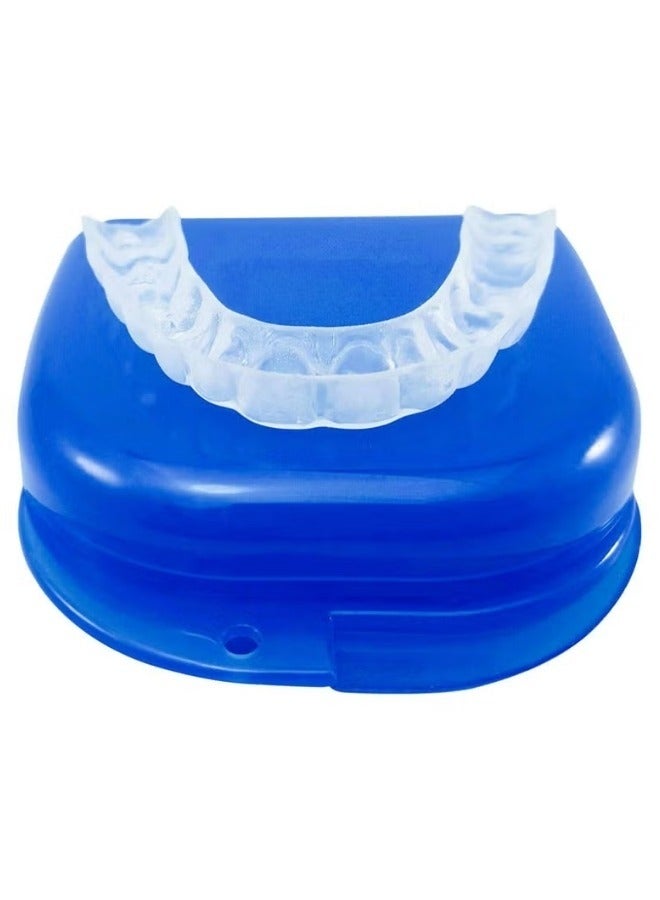 Thin Slim Soft Custom Teeth Night Guard With Case Blue/Clear - Image 1