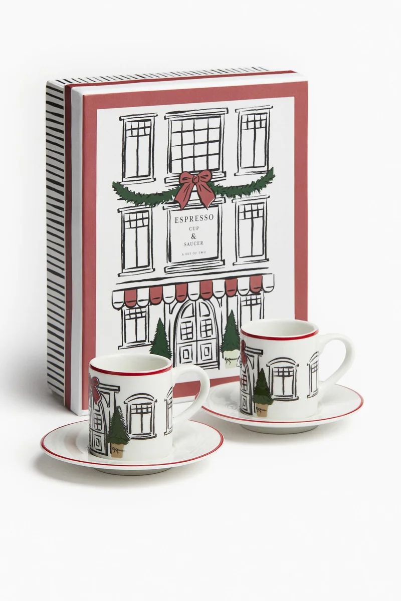 H&M Gift-boxed 2-pack espresso cups &amp; saucers
