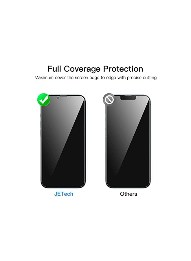 Jetech Privacy Full Coverage Screen Protector For Iphone 14 6.1-Inch With Camera Lens Protector, Anti-Spy Tempered Glass Film, 2-Pack Each  - Image 3