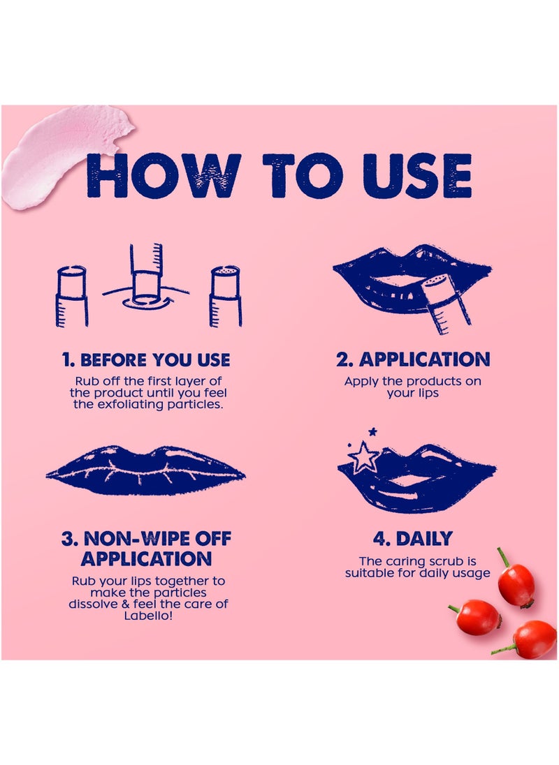 Nivea - Lip Caring Scrub, Rosehip Oil And Vitamin E 4.8grams - Image 1