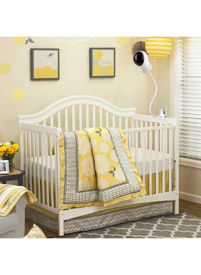 wochel Clip Mount for Eufy Baby Monitor Camera, Flexible Gooseneck Baby Monitor Holder for Crib Without Tools or Wall Damage - White - Image 3