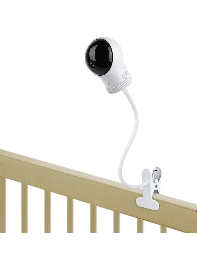 wochel Clip Mount for Eufy Baby Monitor Camera, Flexible Gooseneck Baby Monitor Holder for Crib Without Tools or Wall Damage - White - Image 1
