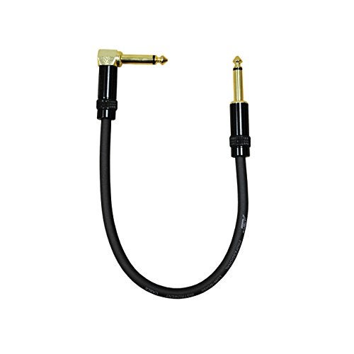 AUDIO 2000'S Audio 2000s E28101 1/4" TS Right Angle to 1/4" TS 1 Feet Patch Cable - Image 1