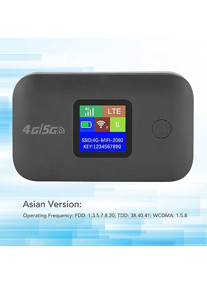 General - 4G LTE mobile router, stably supporting 8-10 users 3000mAh 4G Mobile Hotspot Lightweight and high-speed with SIM card slot Travel (European version: 1.3.5.7.8.20.40.41) - Image 1