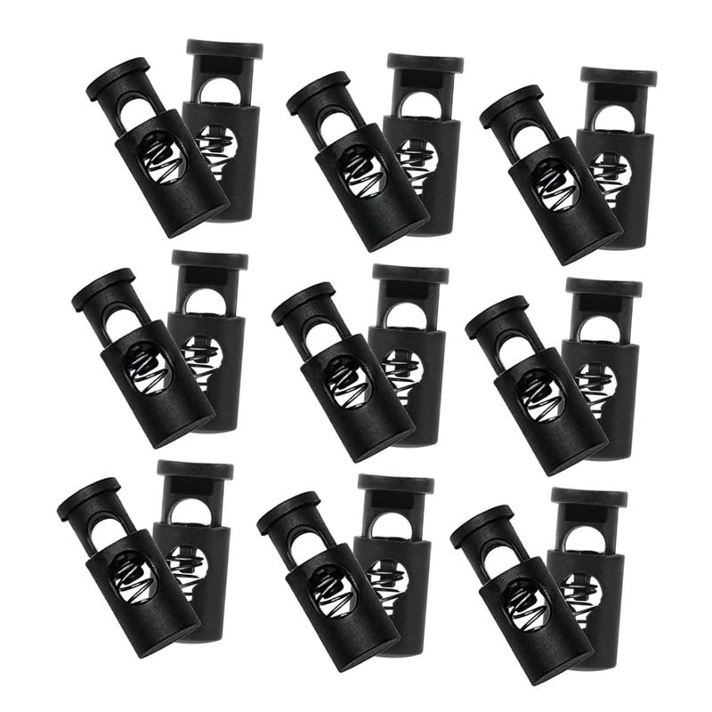 Healifty 40 Pcs Plastic Windproof Flag Pole Spring Stopper Clips for Outdoor Banner - Image 2