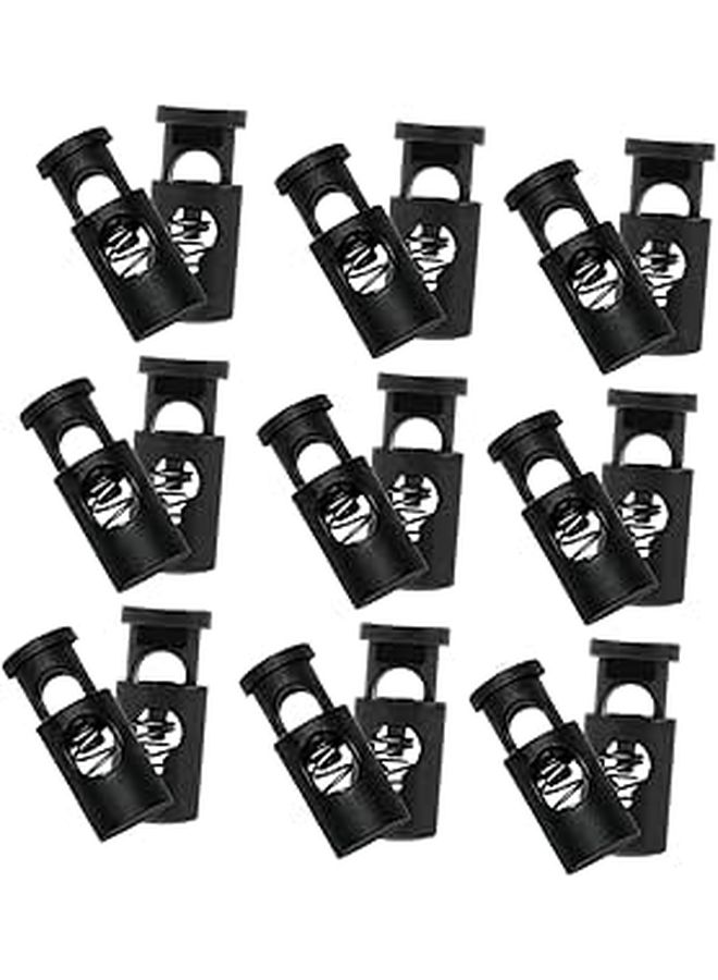 Healifty 40 Pcs Plastic Windproof Flag Pole Spring Stopper Clips for Outdoor Banner - Image 1