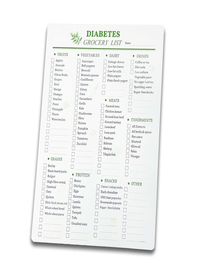 lovielf Reusable Diabetes Grocery Shopping List Food Chart & Meal Planner and Glycemic Index Diabetes Management | Double Sided Erasable material A4 size - Image 4