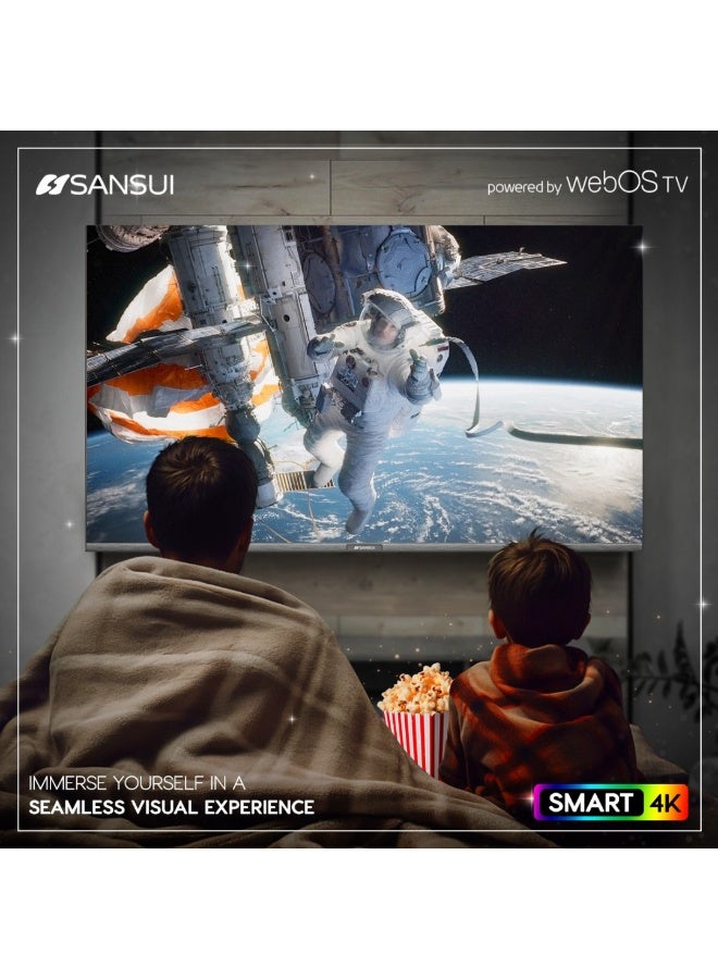 Sansui 70-Inch 4K UHD Edgeless Smart LED TV – WebOS with ThinQ AI, Dolby Audio, Quad-Core Processor, Voice Control, Dual HDMI/USB, Frameless Design – Model SS70LT4KW501  - Image 4