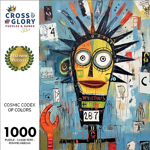 Cross & Glory Cross Glory Cosmic Codex of Colors 1000 Piece Jigsaw Puzzle for Adults NeoExpressionism Art Vibrant Coolest BrainTeasing Puzzle - Image 5