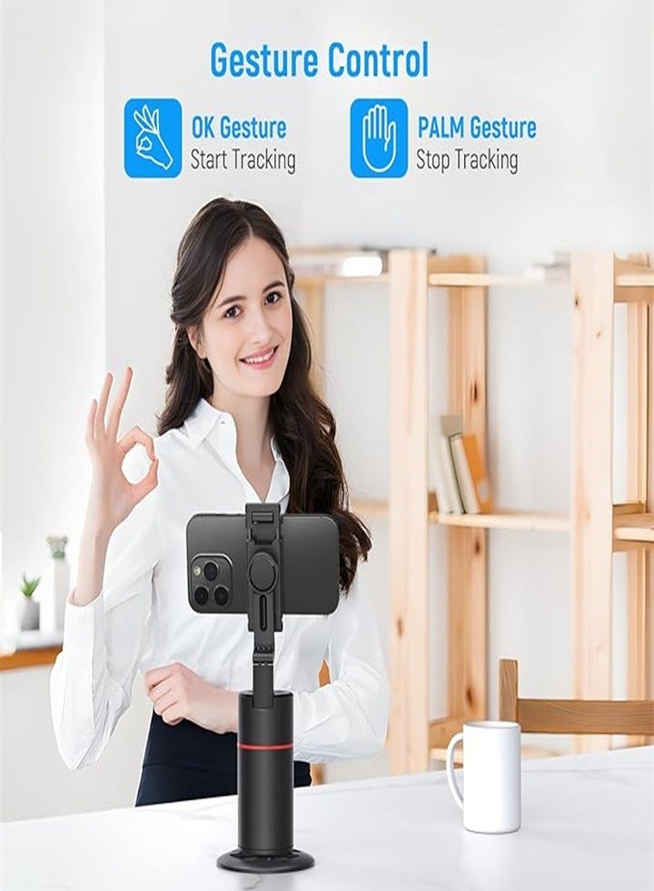 Smart Face Tracking Tripod with Fill Light   360° Rotating Phone Holder for Live Streaming - Image 4