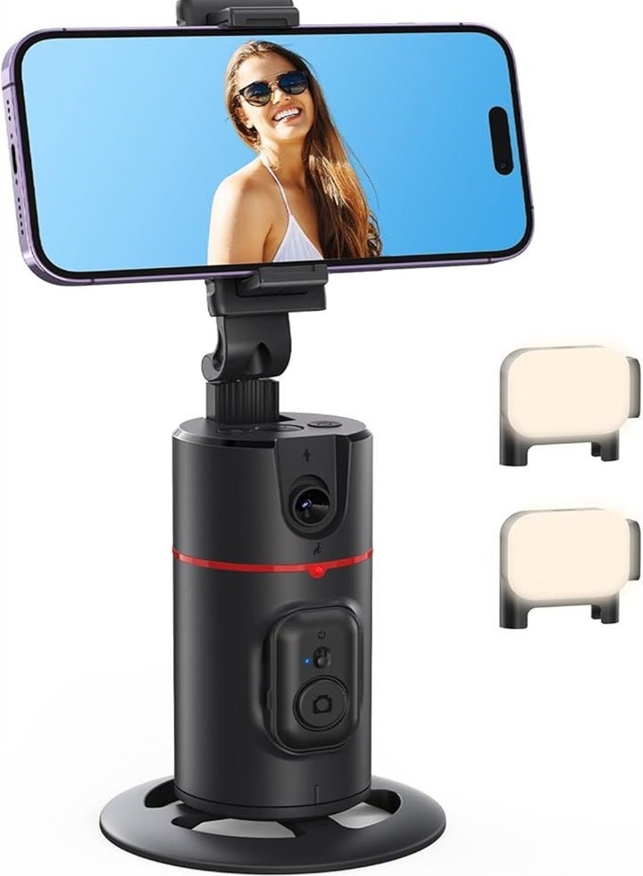 Smart Face Tracking Tripod with Fill Light   360° Rotating Phone Holder for Live Streaming - Image 3