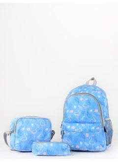 Cambridge Polo Club Triple School Bag Set Flamingo Blue PLCAN2079 319  - Image 1