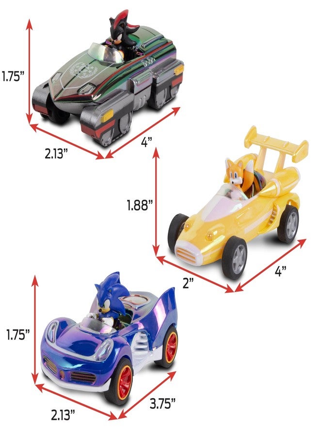 NKOK Special Edition! Sonic, Shadow and Tails Pullback (3-Pack) - Sonic & All-Stars Racing Transformed (electroplated) - Image 2