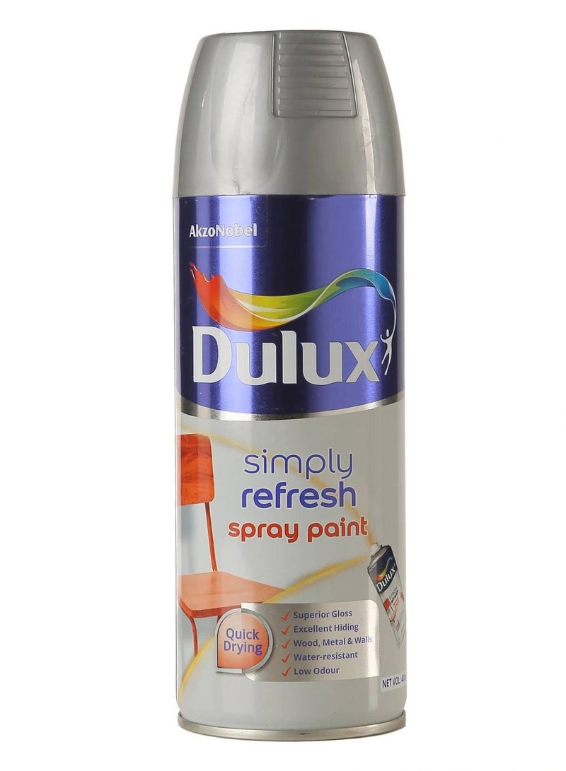 ديولكس طلاء بخاخ سيمبلي ريفريش 400 مل فضي معدني - Image 1