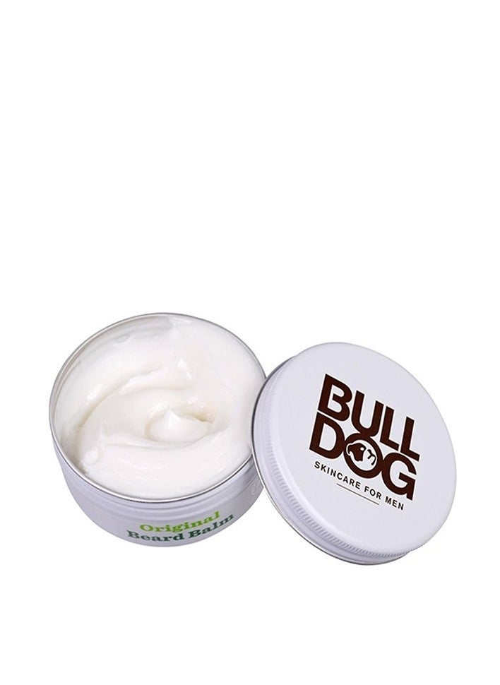 BULLDOG Bull Dog Original Beard Balm For Men with Aloe Vera Camelina Oil And Green Tea Fast Absorbing Reduces Itch Healthy Nourishing Conditioning Soft Beard 75ml 