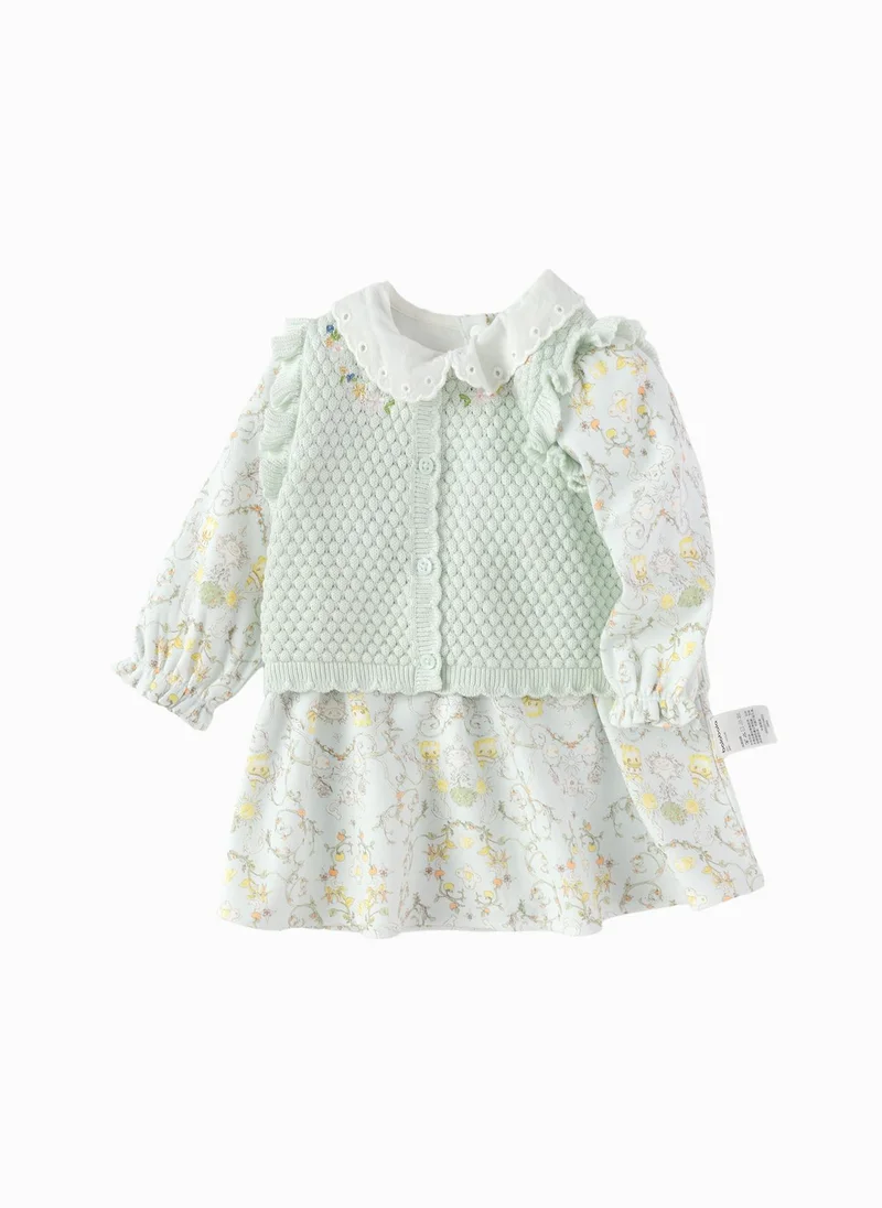 Balabala Girl Baby Knit long sleeve suit