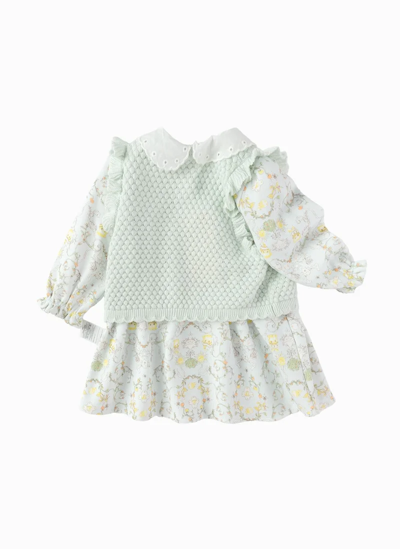 Balabala Girl Baby Knit long sleeve suit
