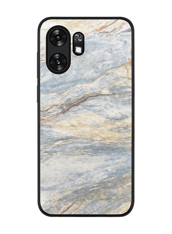 Stylizedd Rugged Case for Honor X6d /Play 60A / 500 Smart- Slim Fit Hybrid Rubber Cover Marble Print Grey Classic