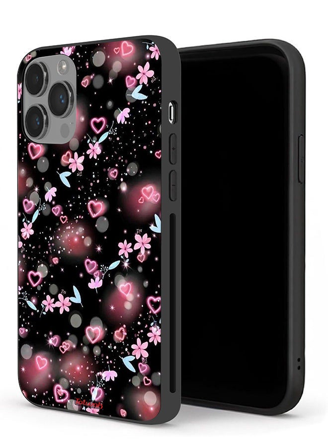 Tolwak حافظة حماية آبل آيفون 14 برو ماكس قلوب صغيرة وزهور - Image 1