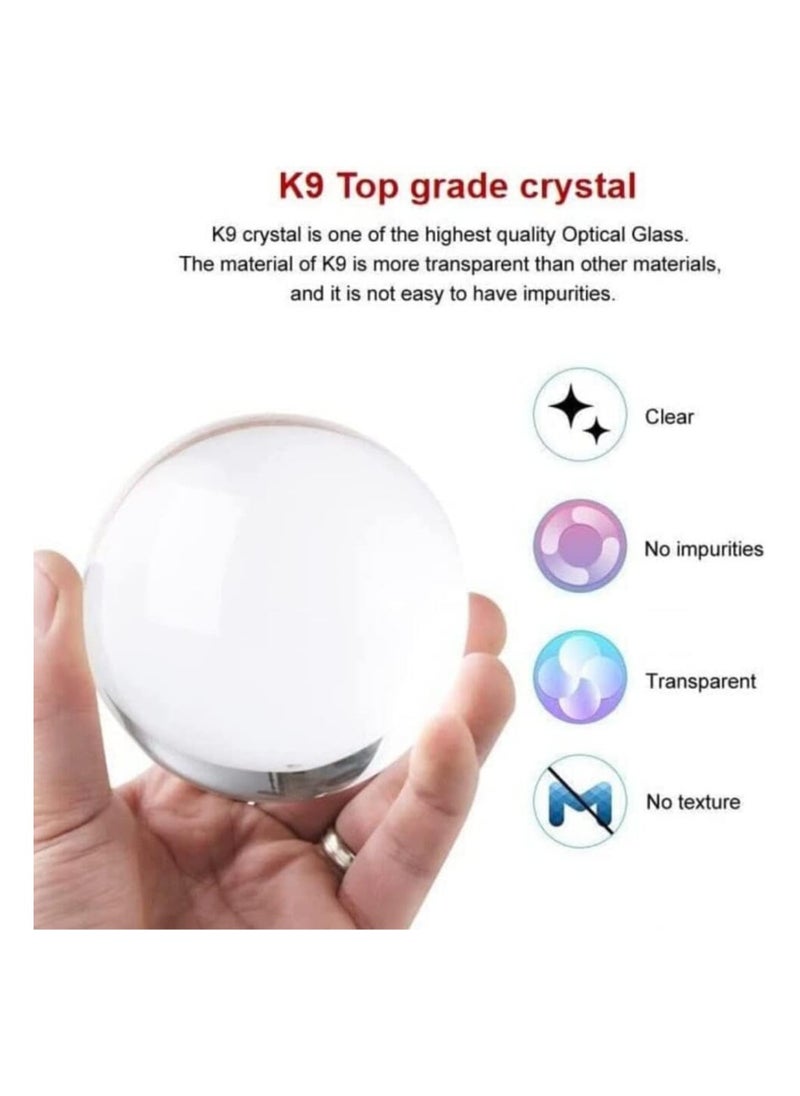 Alruht - 3D crystal Ball night light ,crystal glass Ball light with LED base astronaut design,Office home decor craft gifts - Image 1