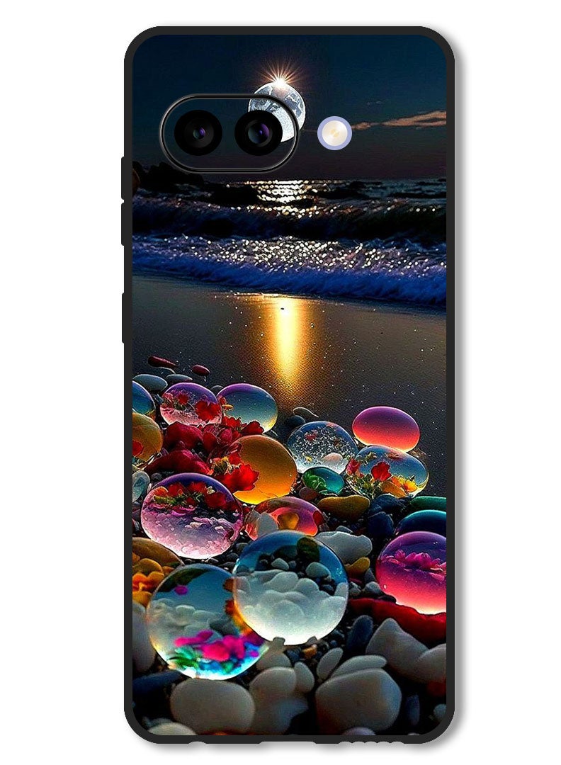 Theodor Case Compatible with Google Pixel 9A Protection Shockproof Bumper Cover Stone Beach - Image 1