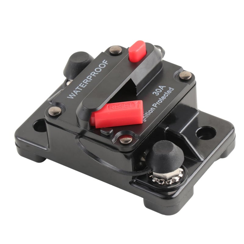 FAVOMOTO 2pcs Waterproof Power Inverter Marine Circuit Breaker 30a Auto-reset for Car Truck Rv Marine Easy Installation - Image 2
