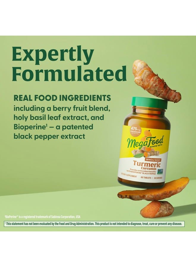 MegaFood Whole Body Turmeric Curcumin Supplement - Turmeric Supplement with Black Pepper & Vitamin C - 475 mg Curcuminoids Per Serving - Antioxidant & Immune Support - Vegan - 90 Tablets, 45 Servings - Image 5