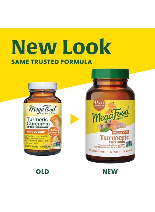 MegaFood Whole Body Turmeric Curcumin Supplement - Turmeric Supplement with Black Pepper & Vitamin C - 475 mg Curcuminoids Per Serving - Antioxidant & Immune Support - Vegan - 90 Tablets, 45 Servings - Image 3