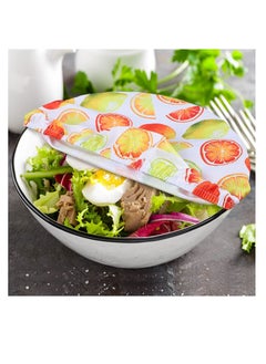 Y&D Bowl Covers Reusable in 5 Size Stretch Cloth Fabric Elastic Food Storage Cotton Bread Lids for Food Fruits Leftover (10 Pieces Summer Style)  - Image 3