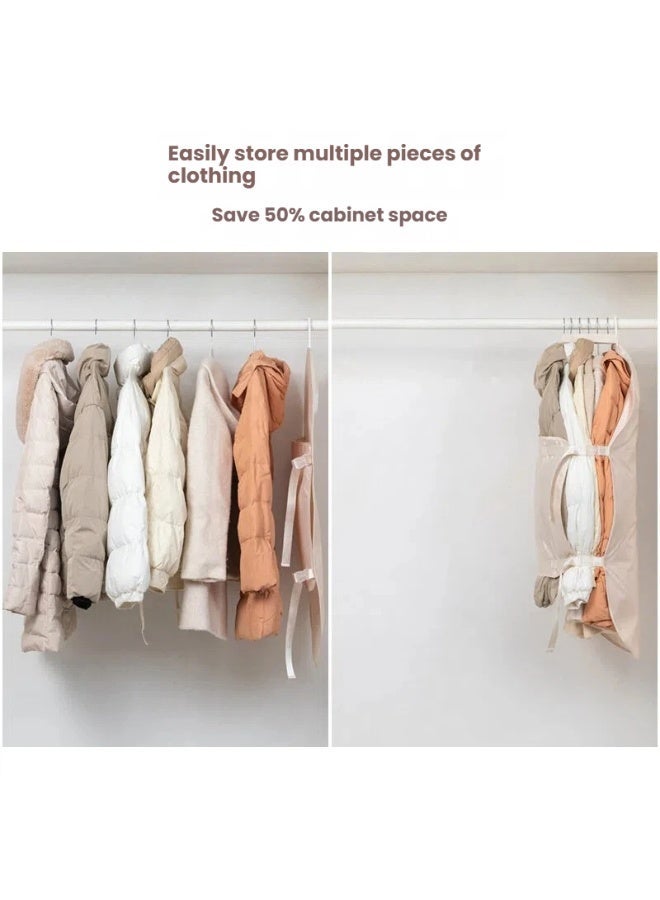 NIBEMINENT Satin Hanging Clothes Compression Storage Board, Save 50% Wardrobe Space, Space Saver Garment Organizer for Coats, Jackets, Wedding Dresses & Long Outfits - Image 5