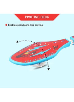 ENDLESS  Wave Board | Caster Board | Ripstick | Skate Board | 2 Wheel Pivoting Red Skateboard for Kids, Teens, and Adults, (96x16x8)  - Image 3
