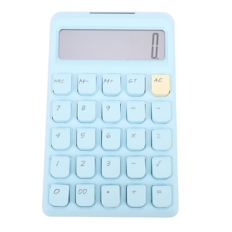 Blue 12 Digit Solar Desk Calculator with Large Display and Sensitive Keys for Home Office School - Image 5