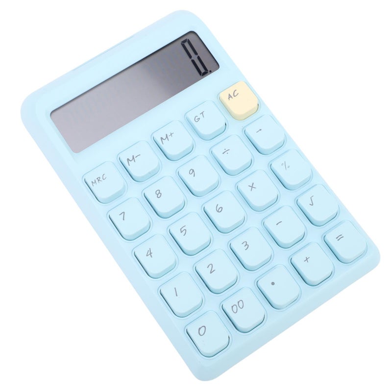 Blue 12 Digit Solar Desk Calculator with Large Display and Sensitive Keys for Home Office School - Image 4