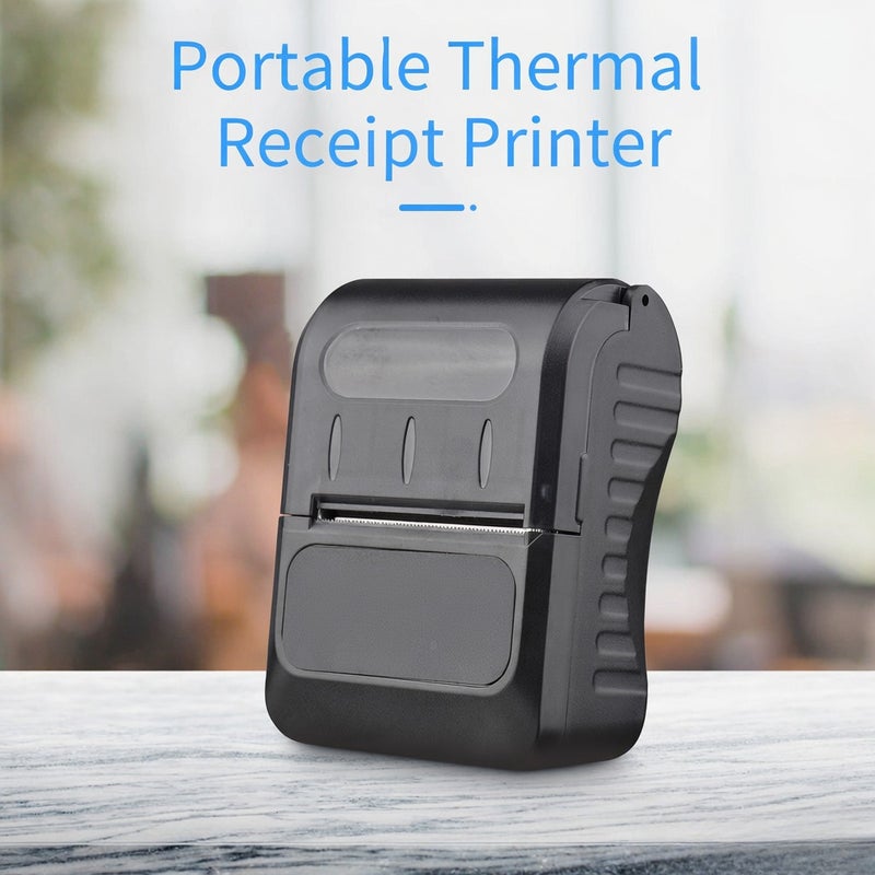 Mini BT Thermal Receipt Printer - 57mm Paper Width 1500mAh Battery 203dpi Resolution, Wireless & USB Connectivity, Portable Mobile Printer for Vehicle, Restaurant, Retail Shop - Image 5