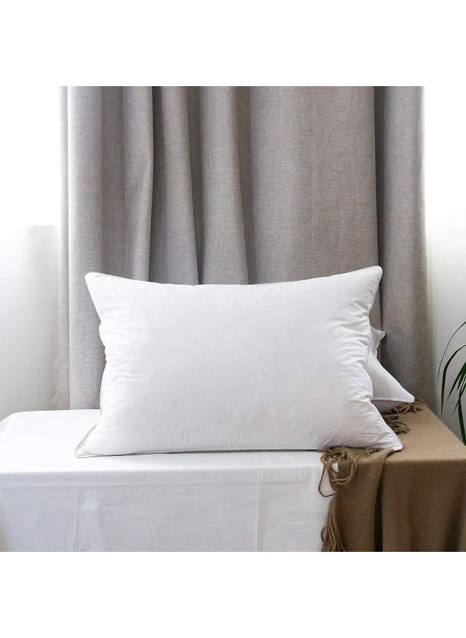 YANEK YANEK Ultra Soft Breathable Down Alternative Pillows Princess Press Bed Pillow Super Soft Microfiber Filling Soft & Comfortable, For Neck and Shoulder Support (2, 50cm x 70cm 800g)  - Image 5