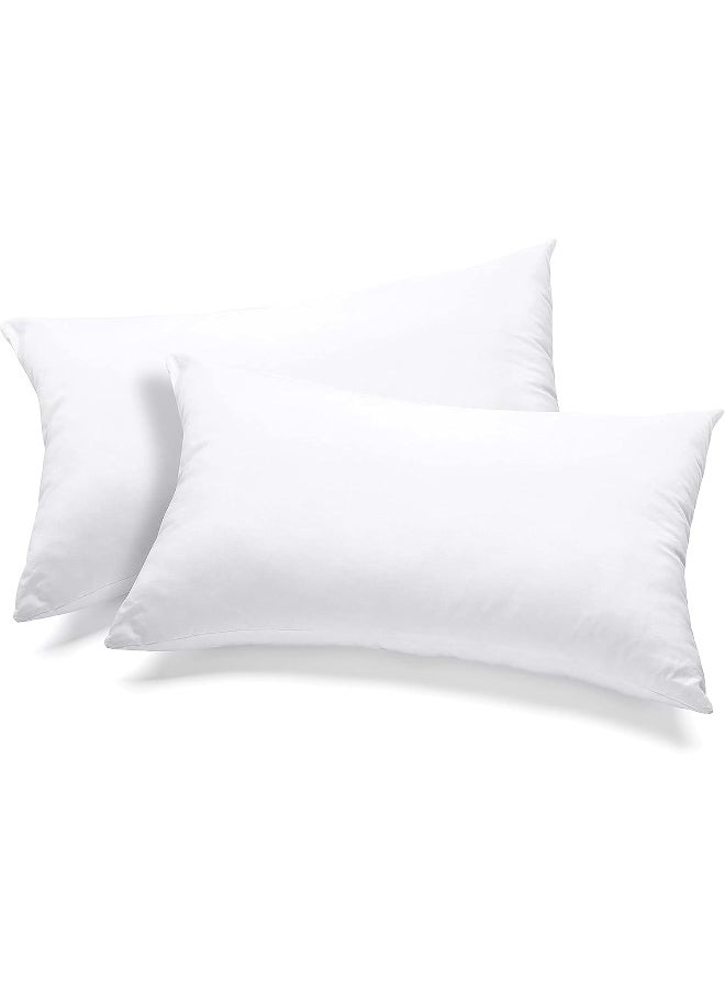 YANEK YANEK Ultra Soft Breathable Down Alternative Pillows Princess Press Bed Pillow Super Soft Microfiber Filling Soft & Comfortable, For Neck and Shoulder Support (2, 50cm x 70cm 800g)  - Image 2