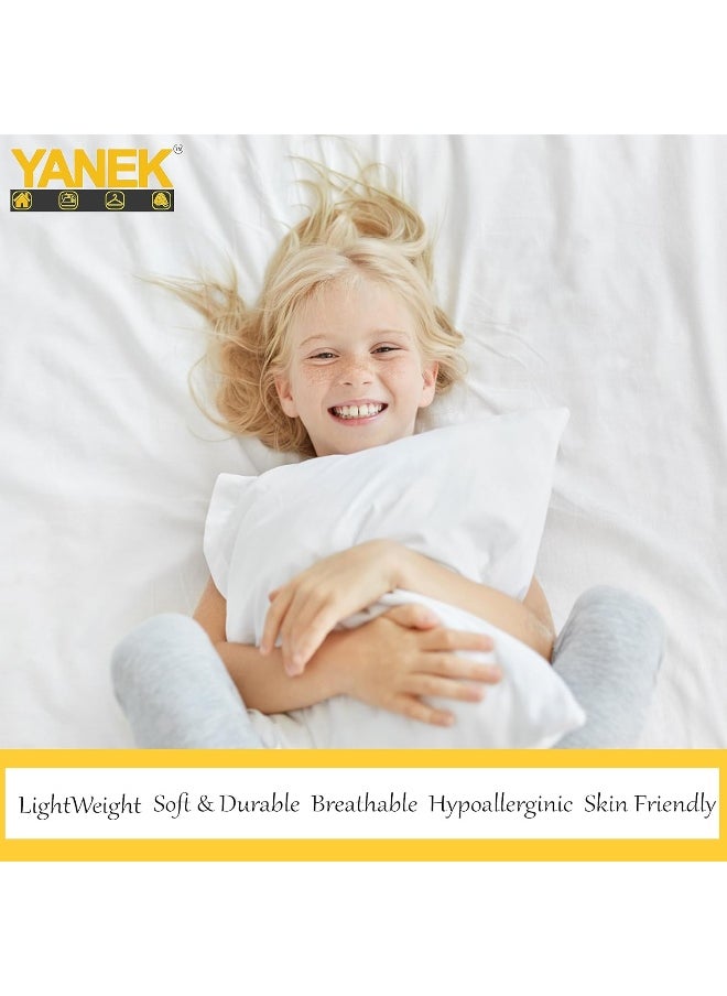 YANEK YANEK Ultra Soft Breathable Down Alternative Pillows Princess Press Bed Pillow Super Soft Microfiber Filling Soft & Comfortable, For Neck and Shoulder Support (2, 50cm x 70cm 800g)  - Image 3