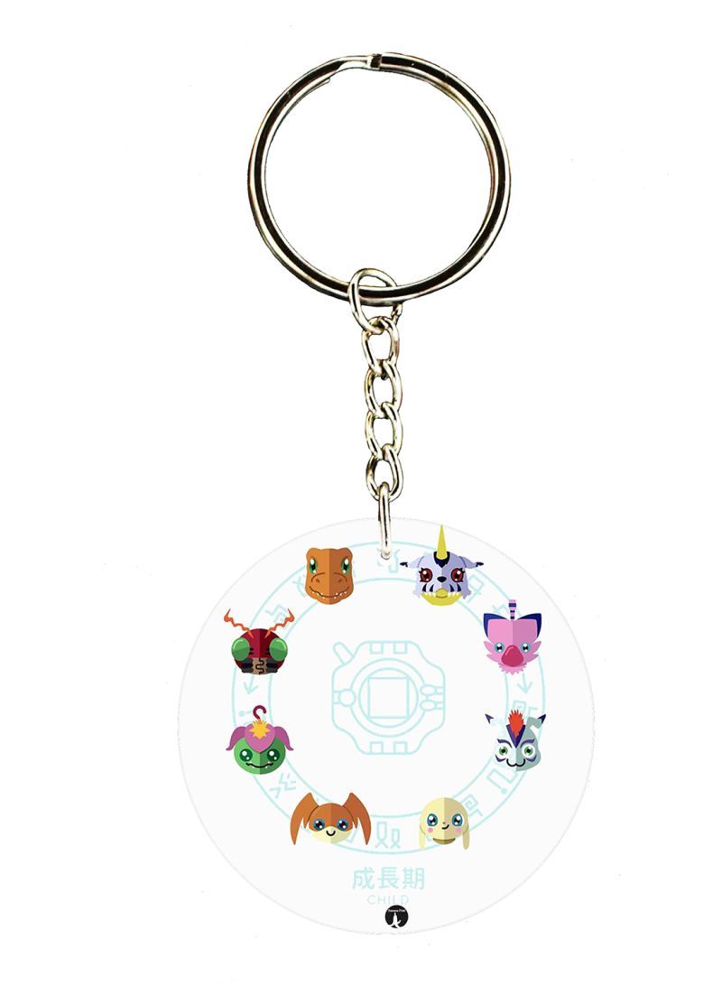 RKN The Anime Digimon Double Side Printed Keychain